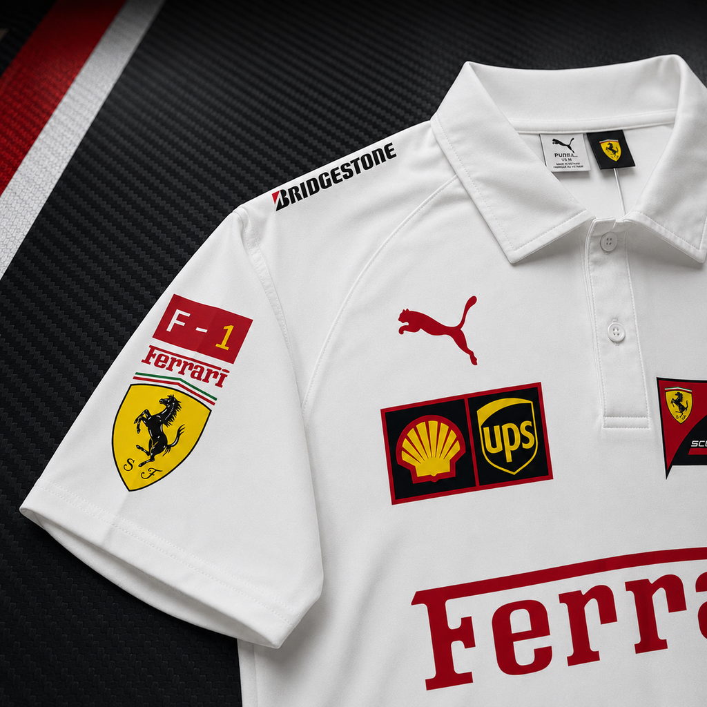 Polo Scuderia Ferrari Team Bianca – Formula 1 Racing Edition