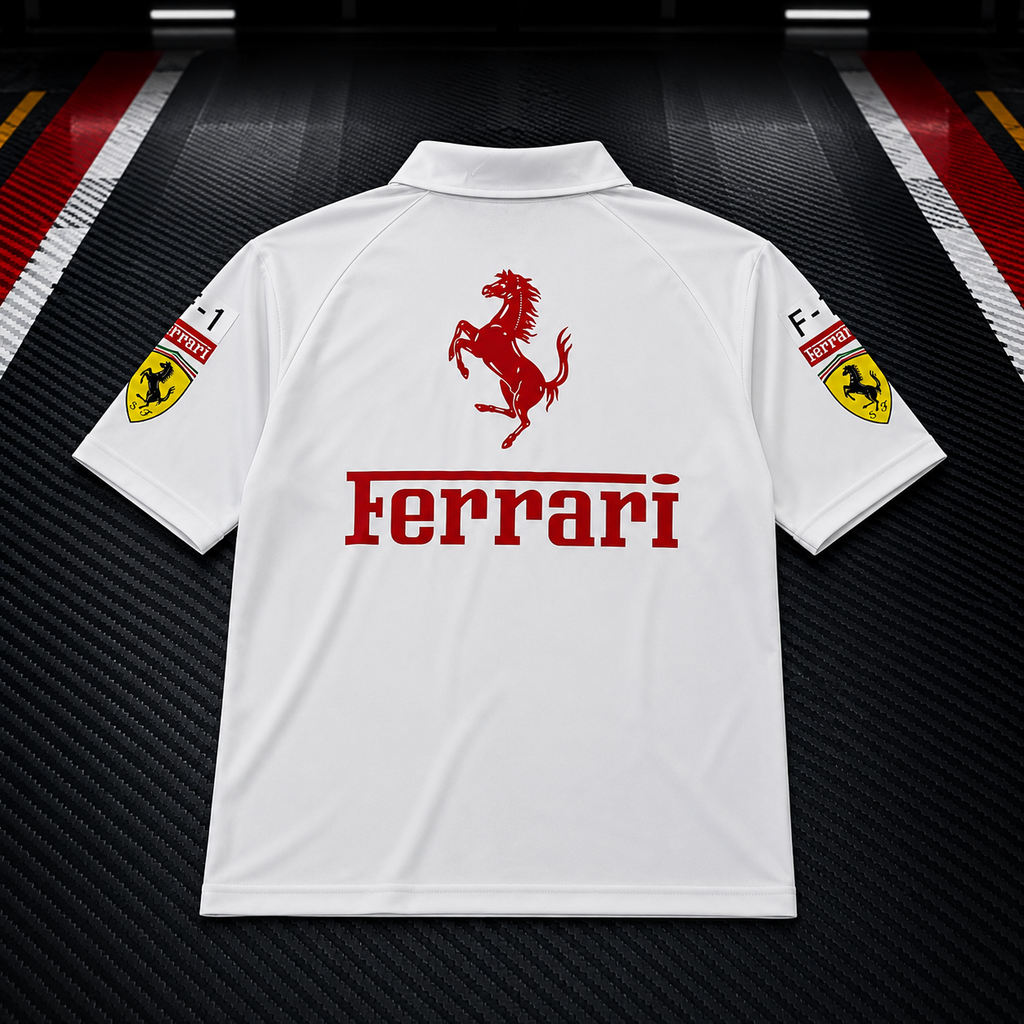 Polo Scuderia Ferrari Team Bianca – Formula 1 Racing Edition