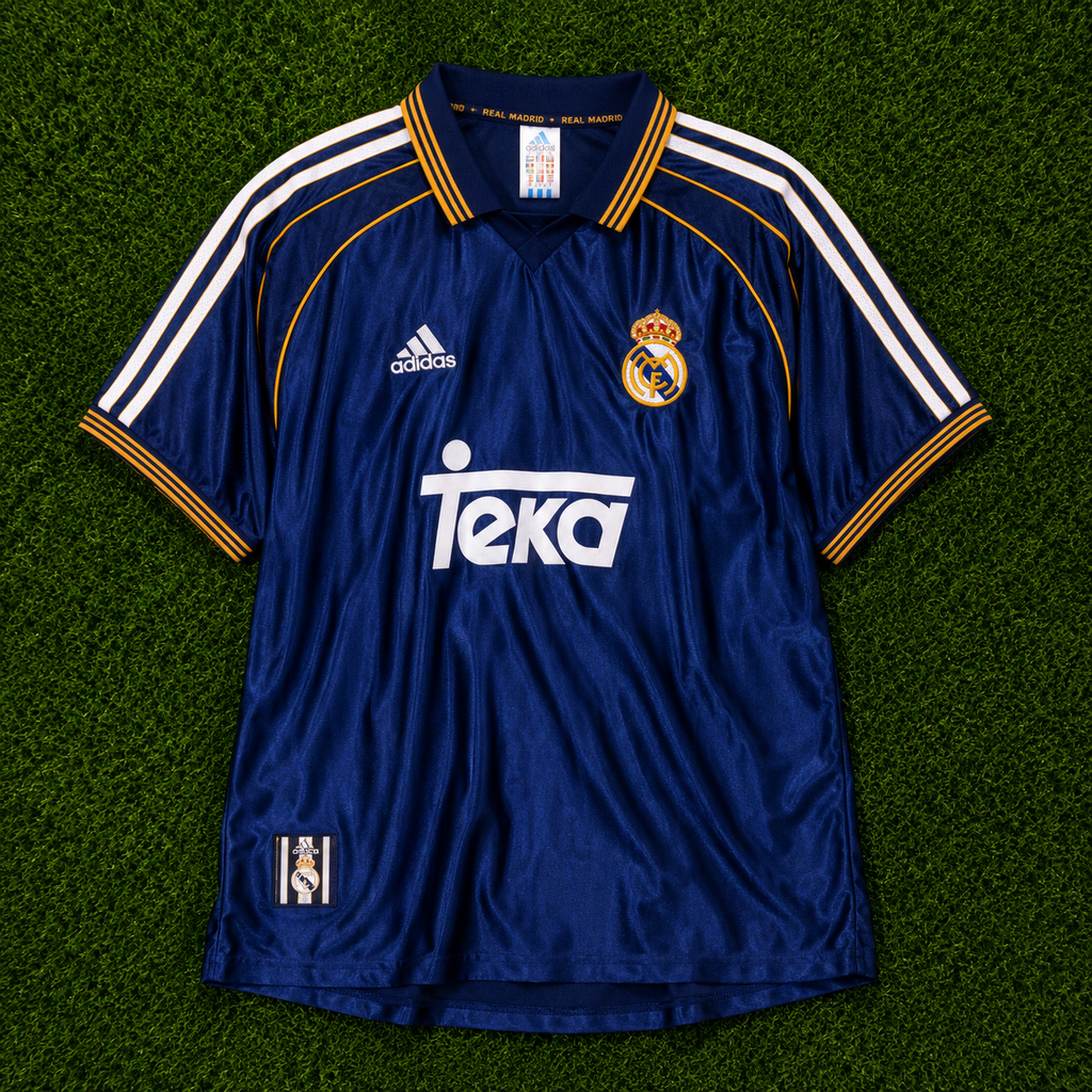 Real Madrid Away Jersey 1998/2000 - Blue Teka Edition