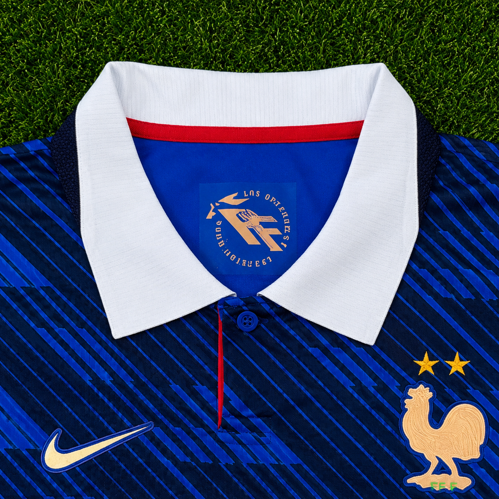 Maglia Francia Home 2024/25 – Polo Blu con Colletto | Due Stelle