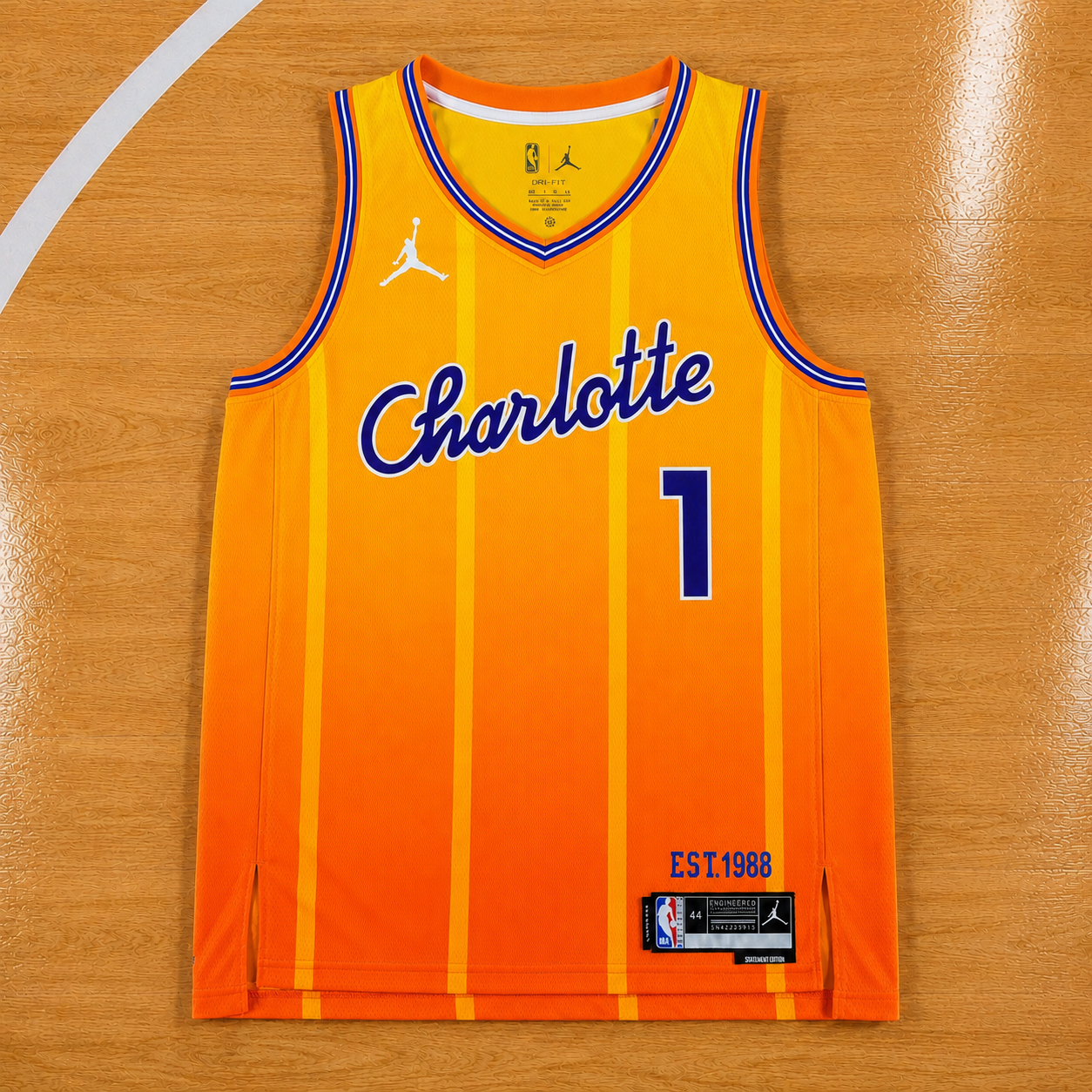 Canotta NBA Charlotte Hornets Statement Edition Arancione #1 LaMelo Ball